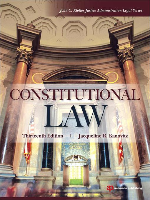Title details for Constitutional Law by Jacqueline R. Kanovitz - Available